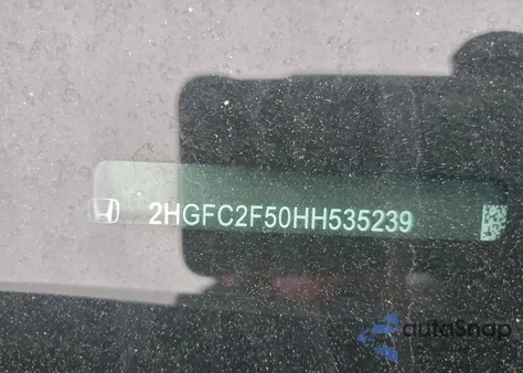 2017 Honda Civic Lx из США, поврежденный, VIN 2HGFC2F50HH535239